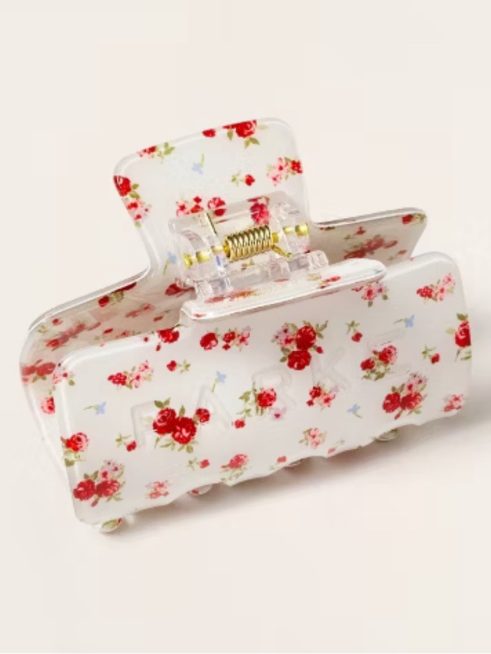 💗 Parke x Target Claw Clip -  Cream Floral NWT